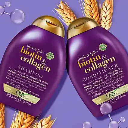 ogx-biotin-collagen-shampoo شامپو بیوتین و کلاژن او جی ایکس – افزایش حجم و تقویت موها - تصویر 1